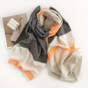 Multi-color Solid Color Scarf Fashionable Imitation Cashmere Soft And Warm Short Beard Shawl Autumn And Winter Decoration All-match Cold Blanket Scarf